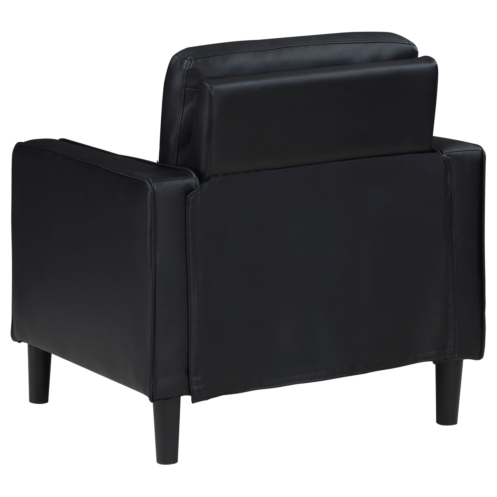 Ruth 3-piece Upholstered Track Arm Sofa Set Black - Tampa Furniture Outlet