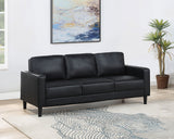 Ruth Upholstered Track Arm Sofa Black - Tampa Furniture Outlet