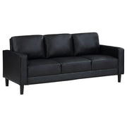 Tampa Furniture Outlet - Coaster - Ruth Upholstered Track Arm Sofa Black - 508361