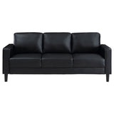 Ruth Upholstered Track Arm Sofa Black - Tampa Furniture Outlet