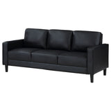 Ruth Upholstered Track Arm Sofa Black - Tampa Furniture Outlet