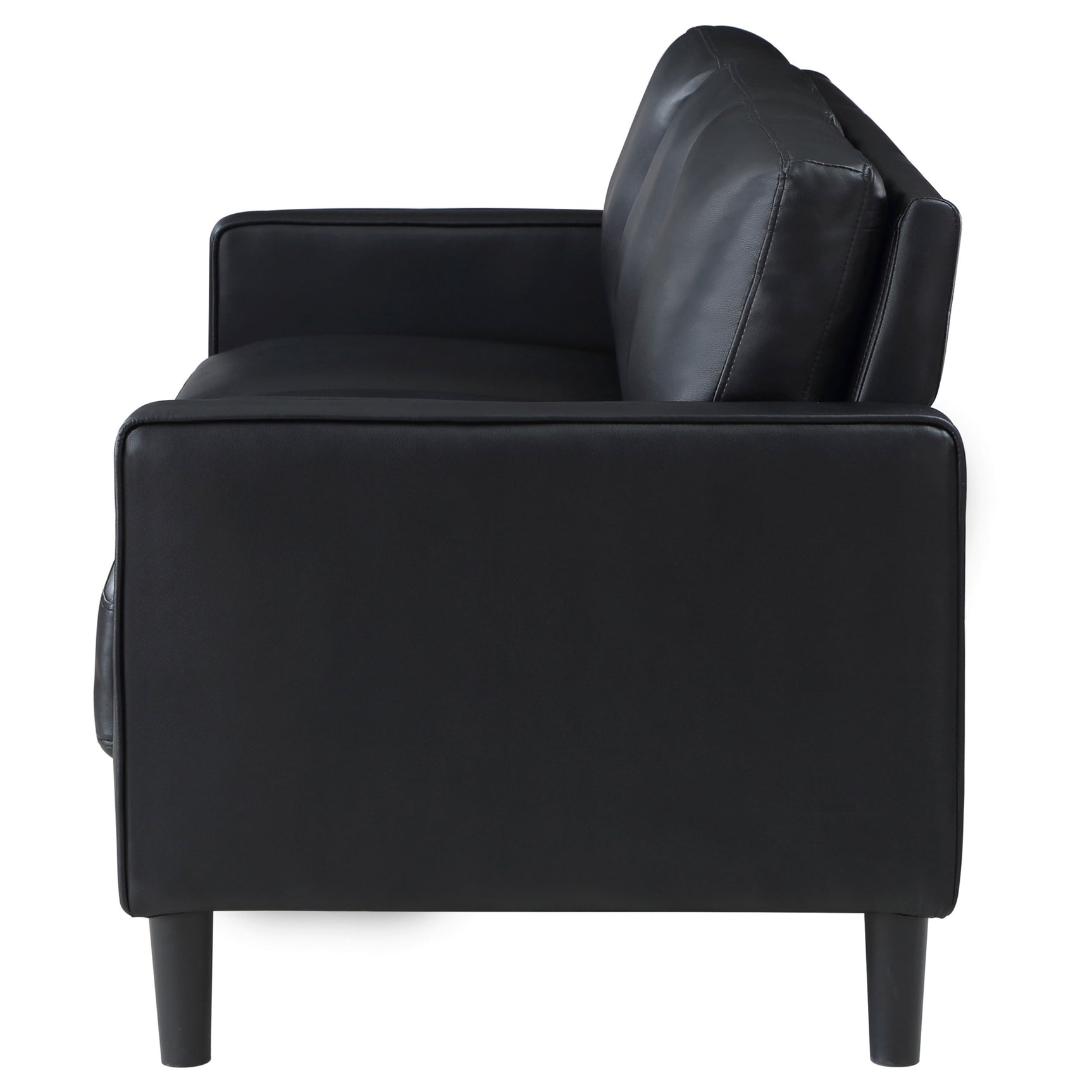 Ruth Upholstered Track Arm Sofa Black - Tampa Furniture Outlet