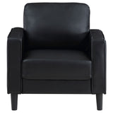 Ruth Upholstered Track Arm Accent Chair Black - Tampa Furniture Outlet