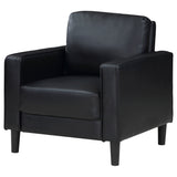 Ruth Upholstered Track Arm Accent Chair Black - Tampa Furniture Outlet