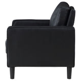 Ruth Upholstered Track Arm Accent Chair Black - Tampa Furniture Outlet