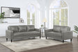 Tampa Furniture Outlet - Coaster - Ruth 2-piece Upholstered Track Arm Sofa Set Grey - 508365-S2