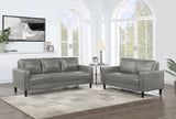 Tampa Furniture Outlet - Coaster - Ruth 2-piece Upholstered Track Arm Sofa Set Grey - 508365-S2