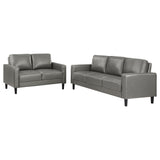 Ruth 2-piece Upholstered Track Arm Sofa Set Grey - Tampa Furniture Outlet