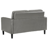 Ruth 2-piece Upholstered Track Arm Sofa Set Grey - Tampa Furniture Outlet