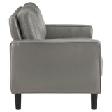 Ruth 2-piece Upholstered Track Arm Sofa Set Grey - Tampa Furniture Outlet