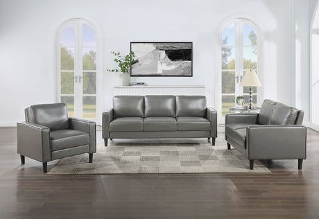 Tampa Furniture Outlet - Coaster - Ruth 3-piece Upholstered Track Arm Sofa Set Grey - 508365-S3
