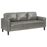 Ruth 3-piece Upholstered Track Arm Sofa Set Grey - Tampa Furniture Outlet