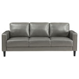 Ruth 3-piece Upholstered Track Arm Sofa Set Grey - Tampa Furniture Outlet