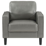 Ruth 3-piece Upholstered Track Arm Sofa Set Grey - Tampa Furniture Outlet
