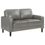 Tampa Furniture Outlet - Coaster - Ruth Upholstered Track Arm Loveseat Grey - 508366