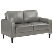 Tampa Furniture Outlet - Coaster - Ruth Upholstered Track Arm Loveseat Grey - 508366