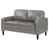 Ruth Upholstered Track Arm Loveseat Grey - Tampa Furniture Outlet