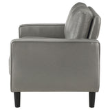 Ruth Upholstered Track Arm Loveseat Grey - Tampa Furniture Outlet