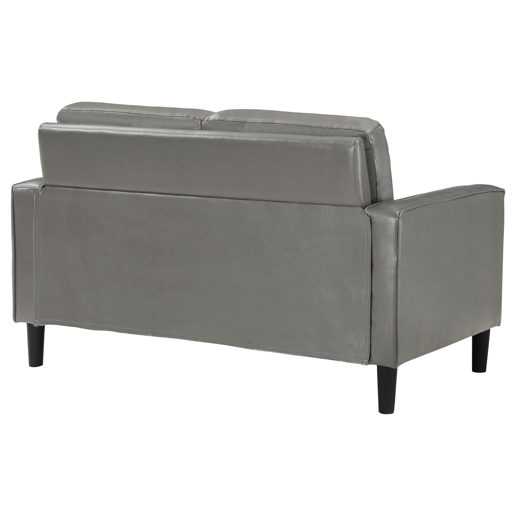 Ruth Upholstered Track Arm Loveseat Grey - Tampa Furniture Outlet