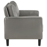 Ruth Upholstered Track Arm Loveseat Grey - Tampa Furniture Outlet