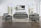 Ruth Upholstered Track Arm Loveseat Grey - Tampa Furniture Outlet