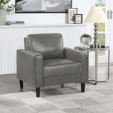 Ruth Upholstered Track Arm Accent Chair Grey - Tampa Furniture Outlet