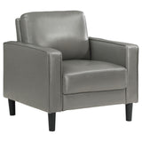 Tampa Furniture Outlet - Coaster - Ruth Upholstered Track Arm Accent Chair Grey - 508367