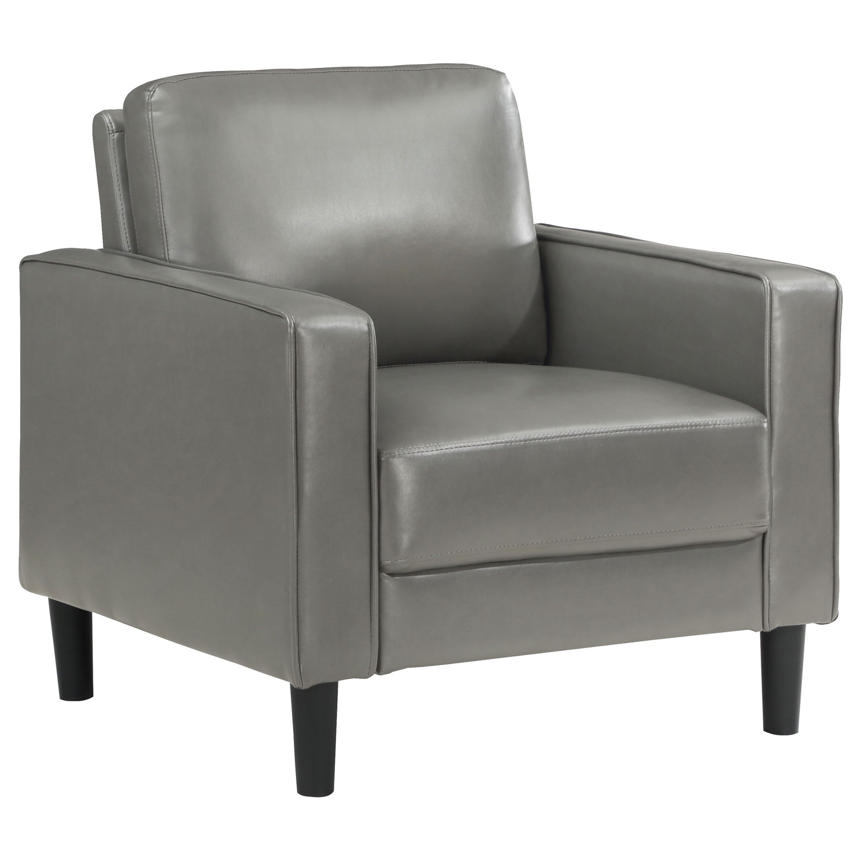 Tampa Furniture Outlet - Coaster - Ruth Upholstered Track Arm Accent Chair Grey - 508367