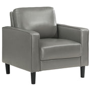Tampa Furniture Outlet - Coaster - Ruth Upholstered Track Arm Accent Chair Grey - 508367