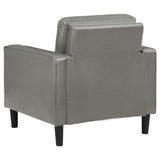 Ruth Upholstered Track Arm Accent Chair Grey - Tampa Furniture Outlet