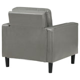 Ruth Upholstered Track Arm Accent Chair Grey - Tampa Furniture Outlet
