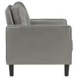 Ruth Upholstered Track Arm Accent Chair Grey - Tampa Furniture Outlet
