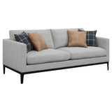 Apperson 2-piece Upholstered Track Arm Sofa Set Light Grey - Tampa Furniture Outlet