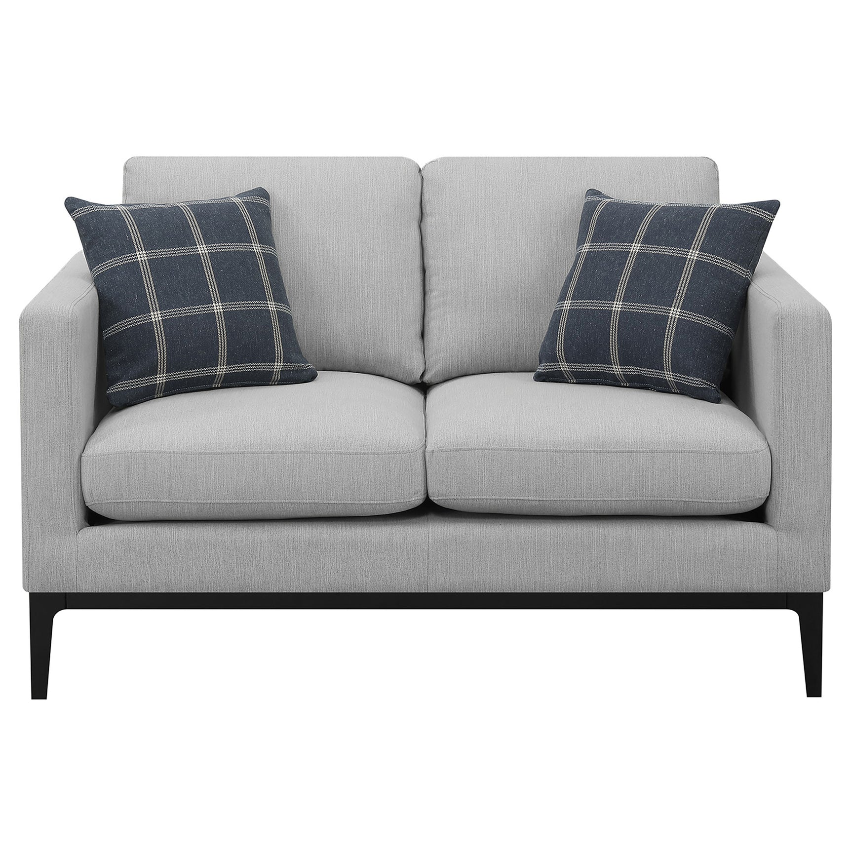Apperson 2-piece Upholstered Track Arm Sofa Set Light Grey - Tampa Furniture Outlet