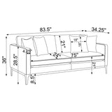 Apperson 2-piece Upholstered Track Arm Sofa Set Light Grey - Tampa Furniture Outlet
