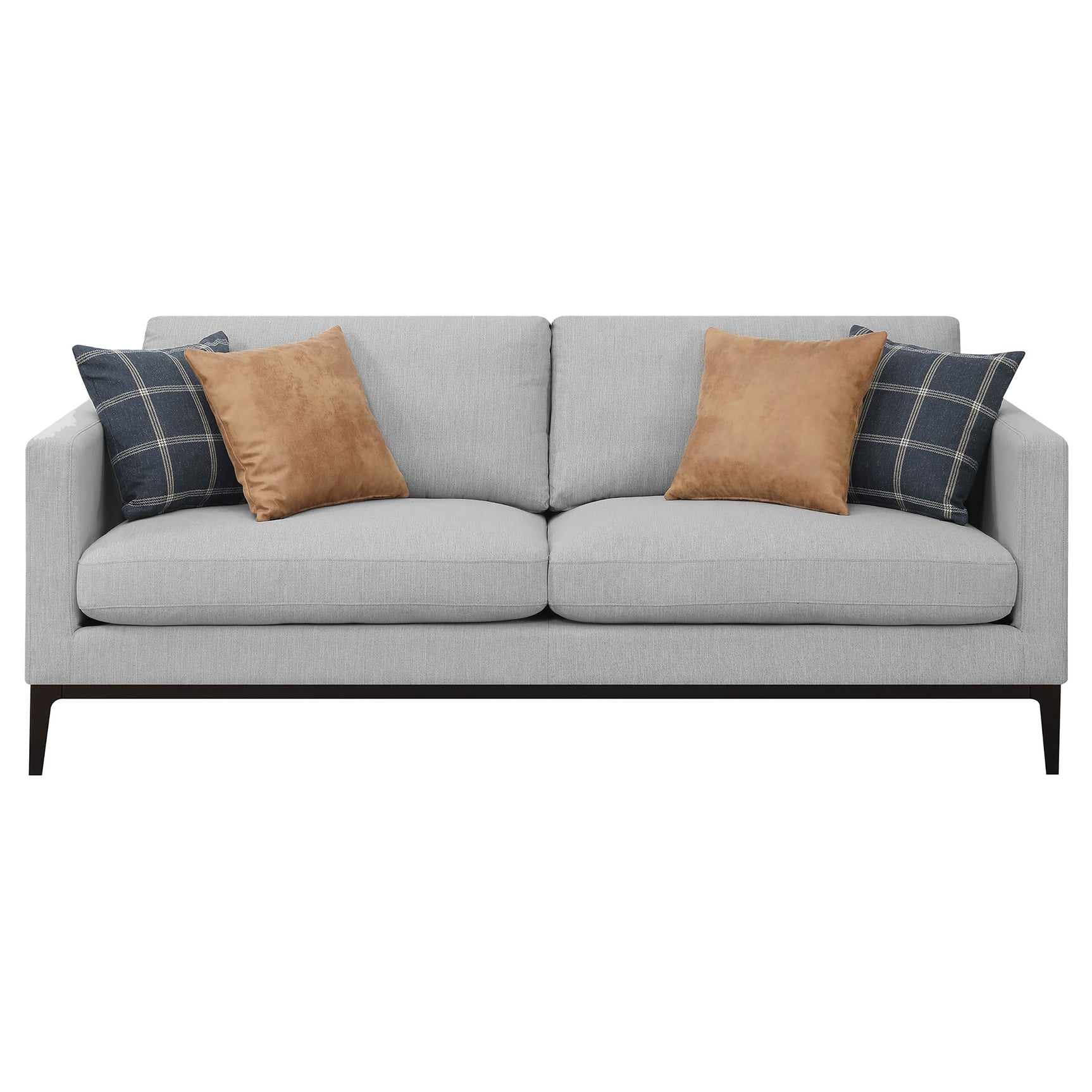 Apperson 3-piece Upholstered Track Arm Sofa Set Light Grey - Tampa Furniture Outlet