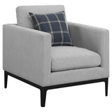 Apperson 3-piece Upholstered Track Arm Sofa Set Light Grey - Tampa Furniture Outlet
