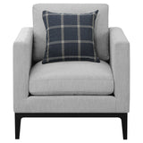 Apperson 3-piece Upholstered Track Arm Sofa Set Light Grey - Tampa Furniture Outlet
