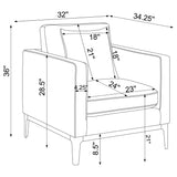 Apperson 3-piece Upholstered Track Arm Sofa Set Light Grey - Tampa Furniture Outlet