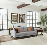 Apperson Upholstered Track Arm Sofa Light Grey - Tampa Furniture Outlet