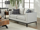 Apperson Upholstered Track Arm Loveseat Light Grey - Tampa Furniture Outlet