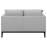 Apperson Upholstered Track Arm Loveseat Light Grey - Tampa Furniture Outlet