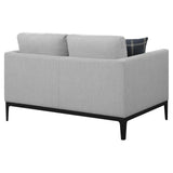 Apperson Upholstered Track Arm Loveseat Light Grey - Tampa Furniture Outlet