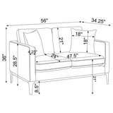 Apperson Upholstered Track Arm Loveseat Light Grey - Tampa Furniture Outlet