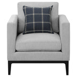 Apperson Upholstered Track Arm Accent Chair Light Grey - Tampa Furniture Outlet