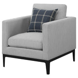 Apperson Upholstered Track Arm Accent Chair Light Grey - Tampa Furniture Outlet