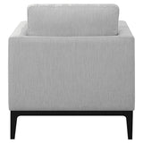 Apperson Upholstered Track Arm Accent Chair Light Grey - Tampa Furniture Outlet