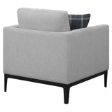 Apperson Upholstered Track Arm Accent Chair Light Grey - Tampa Furniture Outlet