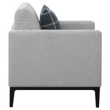 Apperson Upholstered Track Arm Accent Chair Light Grey - Tampa Furniture Outlet
