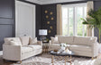 Tampa Furniture Outlet - Coaster - Corliss 2-piece Upholstered Arched Arm Sofa Set Beige - 508821-S2